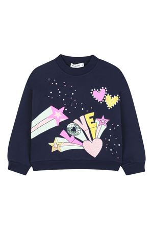 felpa in cotone blu BILLIEBLUSH KIDS | U2160385T